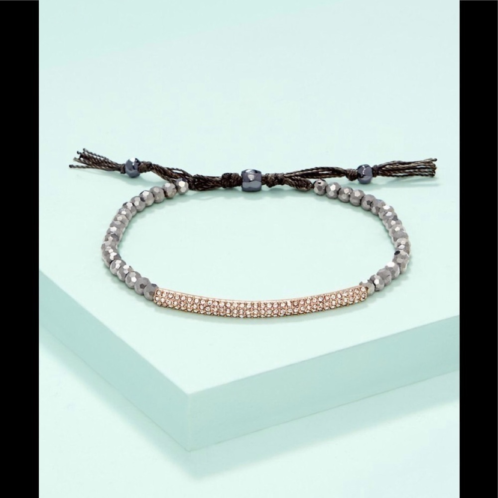 Stella & Dot Tribute Bracelet Crystal & Cord​​​​​​​​​